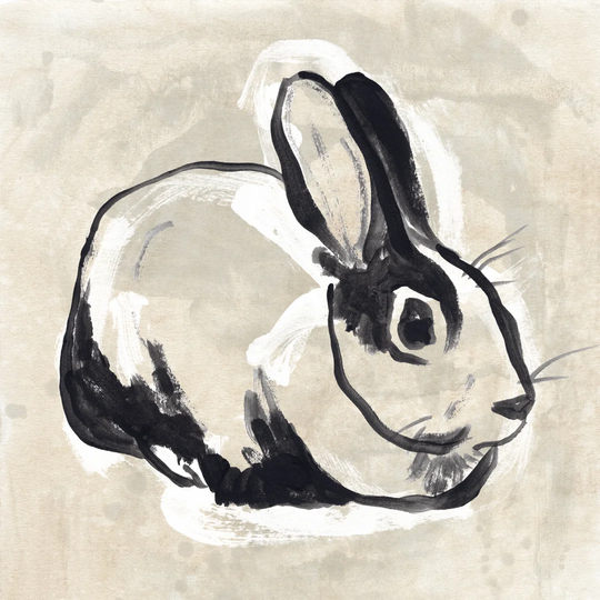 Antique Rabbit I by June Erica Vess - Wrapped Canvas Painting