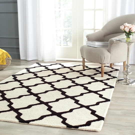 Dardar Hand Tufted Wool Ivory Rug