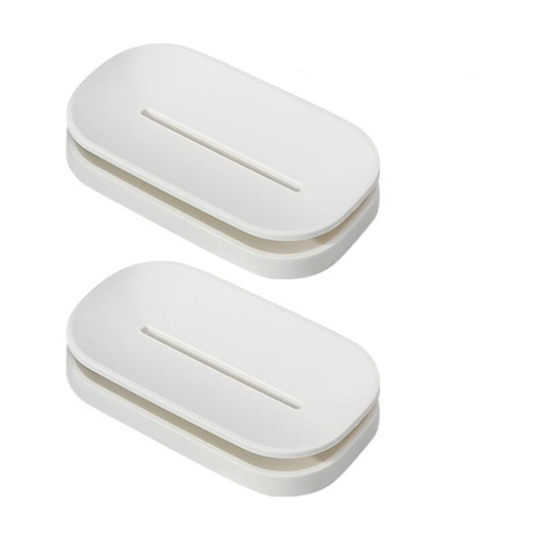 Soap dish with drain, removable, easy to clean, soap carrier keeps the soap dry, suitable for soap carrier in the kitchen, bathroom and shower room,