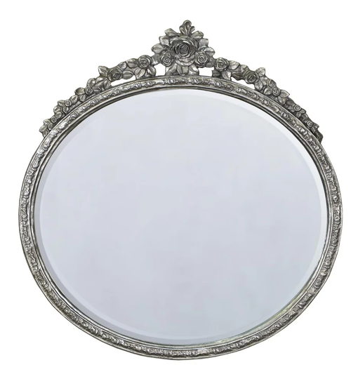 Oval Metal Framed Accent Mirror