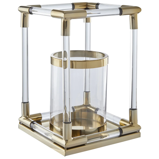 Ann Glass and Metal Lantern