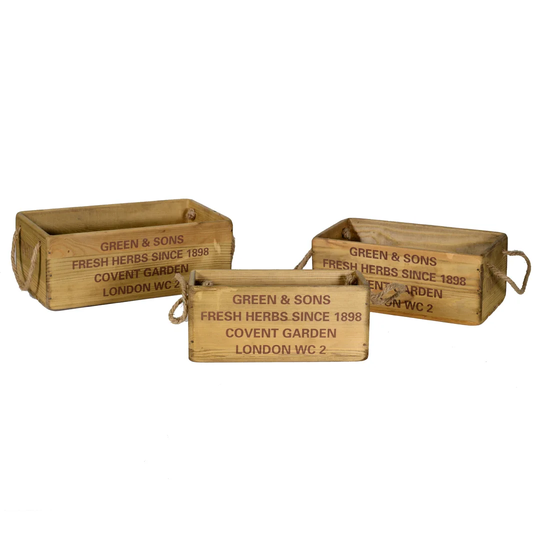 Rusty Corner Manufactured Wood 3 Piece Organiser Box Set