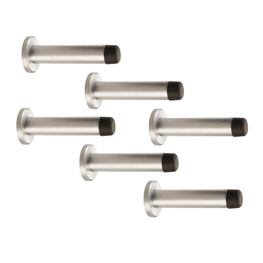 Whist Wall Mounted Cylinder Doorstop With Rose (X 6 Multi-pick)
