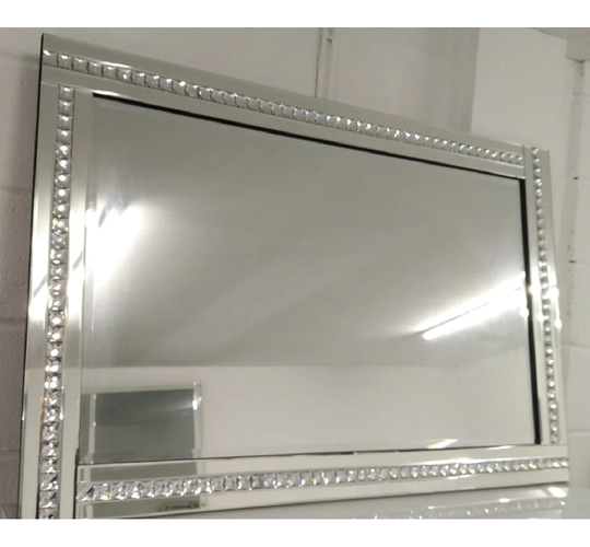 Purdin Glass Framed Wall Mounted Accent Mirror in Glass