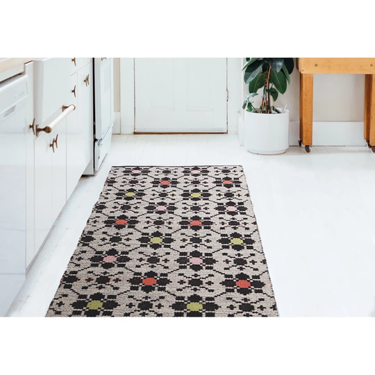Vivace Mirto Flatweave Cotton Black/White Rug