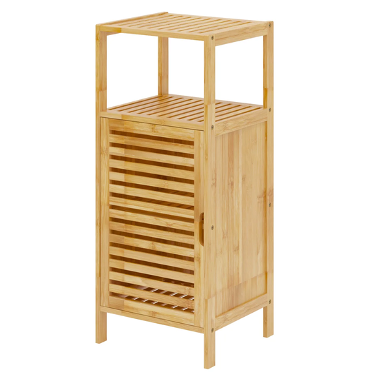 Industrial Floor Wooden Cabinet Floor Cabinet With Single Door And 2-tier Open Shelf Floor Standing Cabinet Suitable For Living Room Kitchen Dining Ro