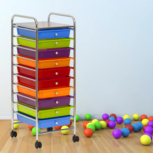 10 Drawer Trolley Storage Drawer