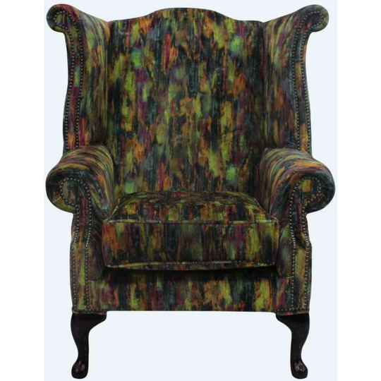 Chesterfield Saxon Queen Anne High Back Wing Chair Elora