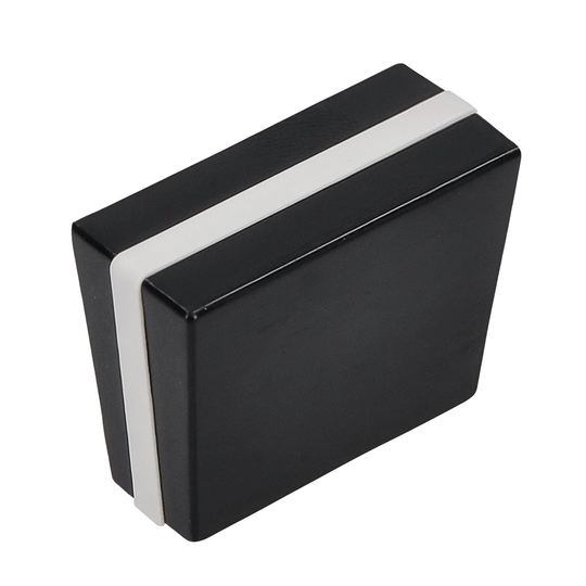 Black and White Square Liquorice Plastic Cabinet Square Knob