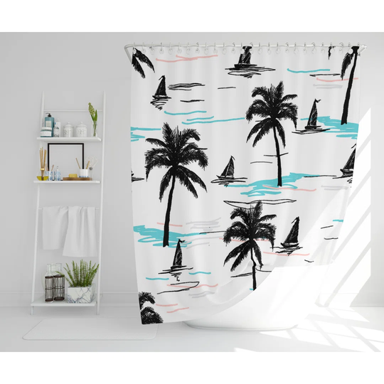 Kaylin Polyester Shower Curtain Set