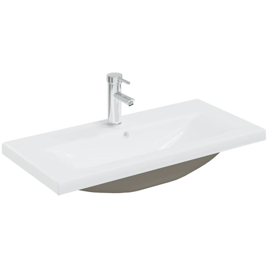 Vidaxl - Built-in Basin with Faucet 81x39x18 cm Ceramic White White