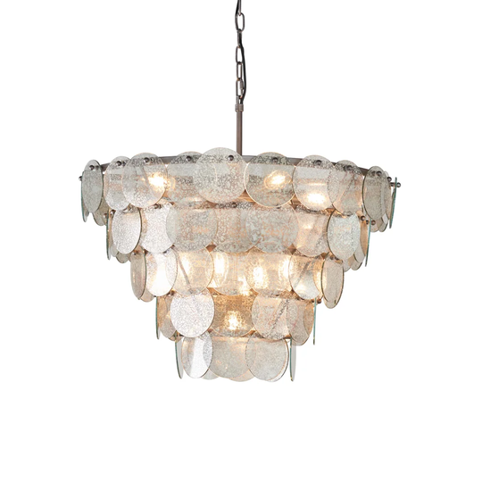 Culver 9 -Light Crystal Tiered Pendant with Accents