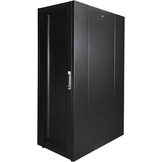 Rackmatic - Rack Cabinet 19 Mobirack standing 32U Width 600 Depth 1000 Black Perforated Door