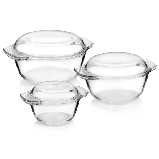 Arnas 6 Piece Glass Baking Dish Set with Lids