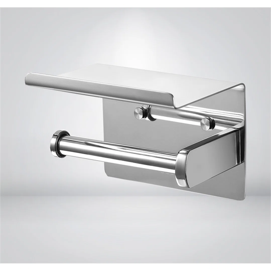 Sevilla Wall Mounted Toilet Roll Holder with Spacious Shelf