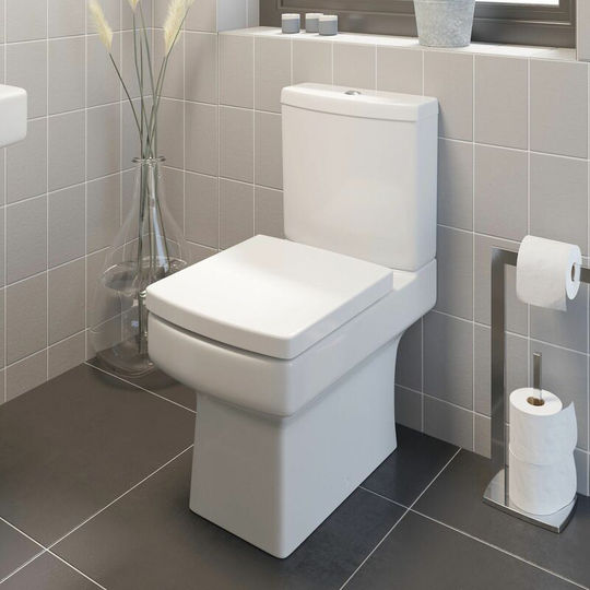 Affine - Royan Space Saving Toilet & Soft Close Seat - White
