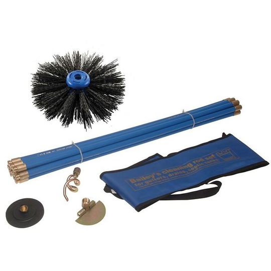 BAI5431 Universal Drain Rod Set 3 Tools Carry Bag BAIZ5683 6 Inch Brush - Bailey