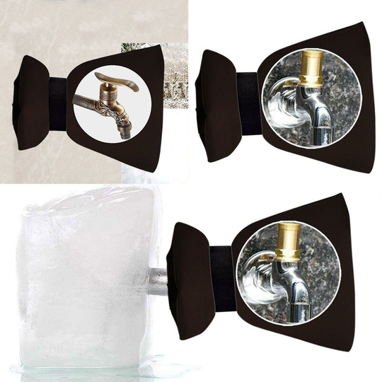 2pcs Faucet Protection Cover Winter Outdoor Water Outlet Water Insulation Frost Protection Cover Coffee