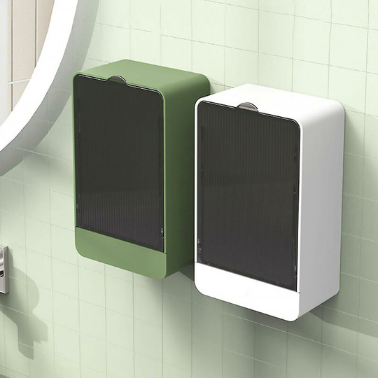 Sunflowergb - 2 Pieces Wall Mounted Soap Dish - Dustproof and Waterproof Soap Dish with Drain - No Drilling Soap Box for Shower, Bathroom, Tub