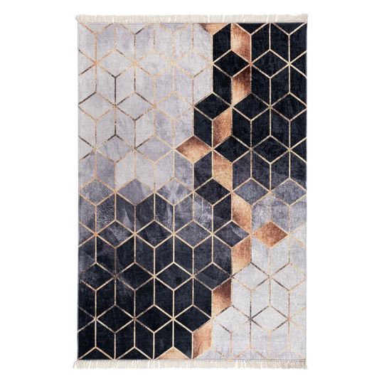Quasqueton Modern Flatweave Black/Grey Rug