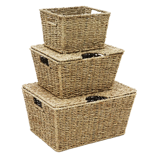 3 Piece Seagrass Basket Set