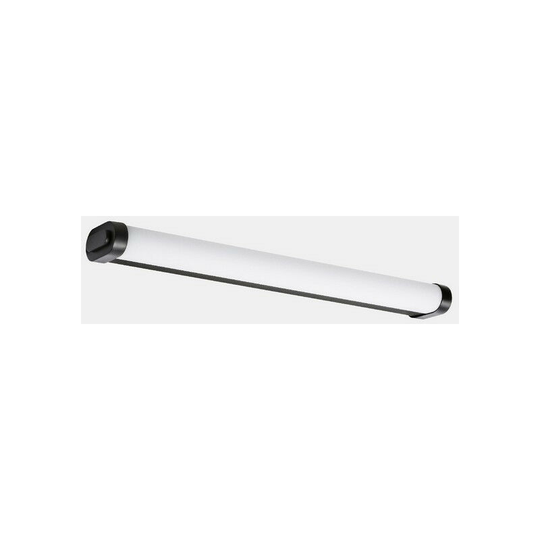 Wall light for bathroom mirror Toi 1 bulb Polycarbonate, black aluminum, sandblasted