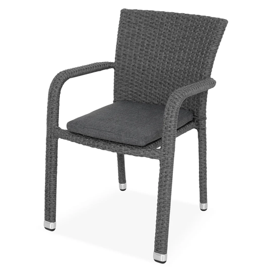Fayzaan Stacking Patio Dining Armchair with Cushion
