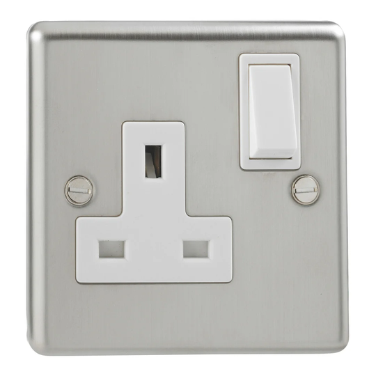 Stainless Steel 13A Single Gang Toggle Light Switch