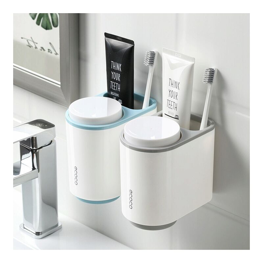 Bathroom shelf Storage box Gray cup shelf blue 2 rooms