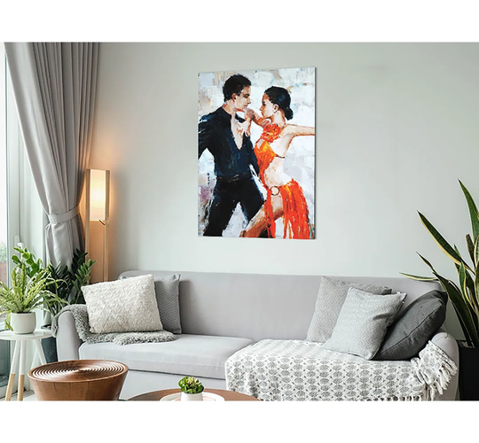 Salsa Dancers - Unframed Graphic Art on Metal