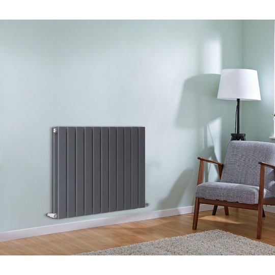 NRG - Anthracite Flat Panel Radiator Designer Column Bathroom Central Heating Double 600x748mm