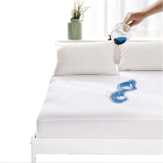 90 x 200+45 cm Towelling Waterproof Mattress Protector King Bed Size Extra Deep Cover Anti Allergy - Litzee
