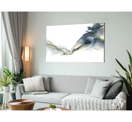 Glitter Smoke - Unframed Painting on Metal
