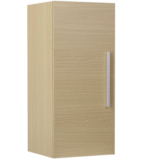 Modern Minimalistic Wall Cabinet Light Wood 3 Shelves Storage Cupboard Bilbao - Light Wood