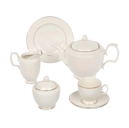 Mcalpin 21 Piece Porcelain Tea Set for 6 People