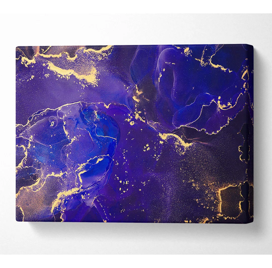 Royal Blue Glitter - Wrapped Canvas Graphic Art