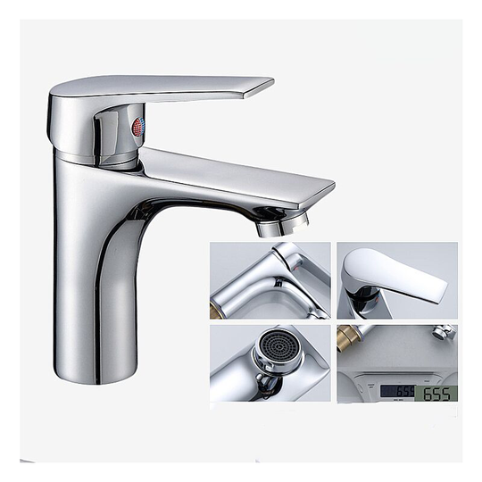 Bathroom Faucet, Chrome Washbasin Faucet, Elegant Silhouette, Robust Brass b