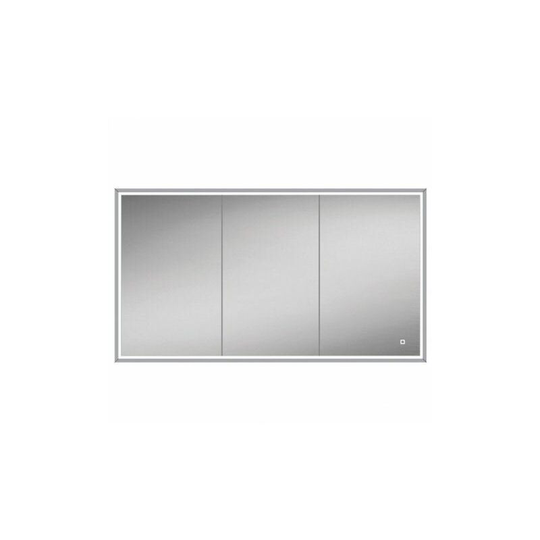 Vanquish 120 Recessed led Aluminium Mirror Cabinet - 1200mm Wide - 47900 - Aluminium - HIB