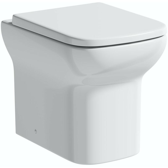 Orchard Lune rimless back to wall toilet with soft close seat - White