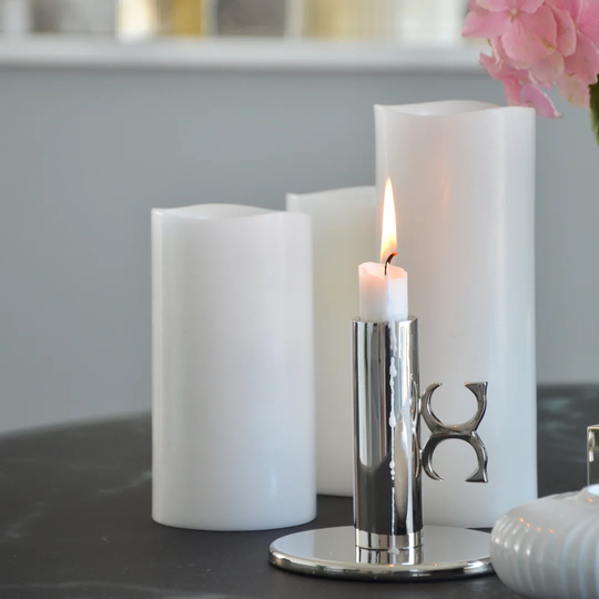 Monogram Metal Candlestick