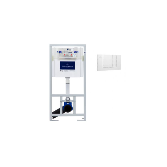 Viconnect Pro Set Wall hung Cistern Toilet Frame + White Two-touch Flush Plate (92214468) - Villeroy&boch