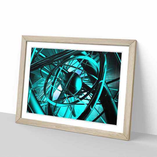 'Blue Abstract 19' Framed Graphic Art