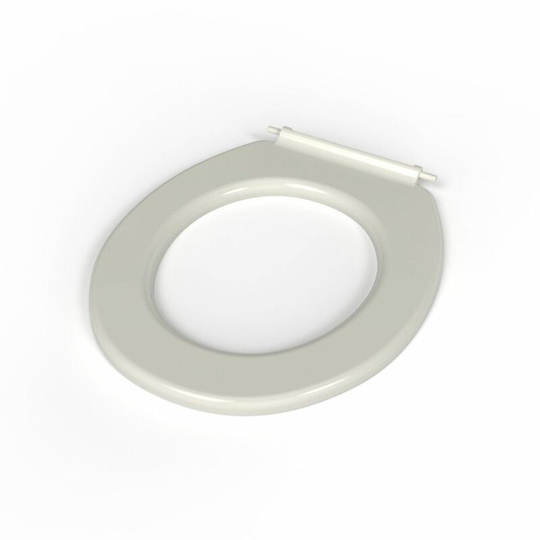 NymaCARE Toilet Seat WC White Ring Only Stainless Steel Pillar Hinge