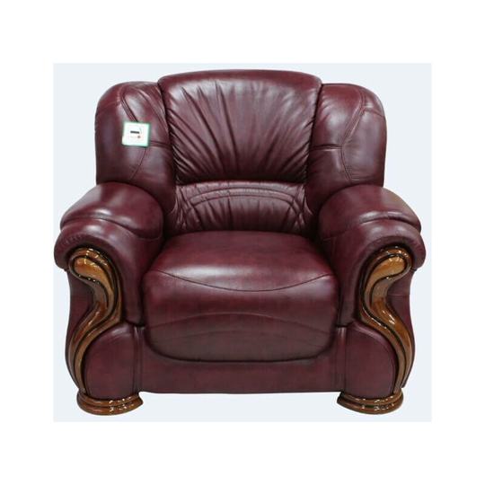 Susanna Italian Leather Armchair Burgandy Offer