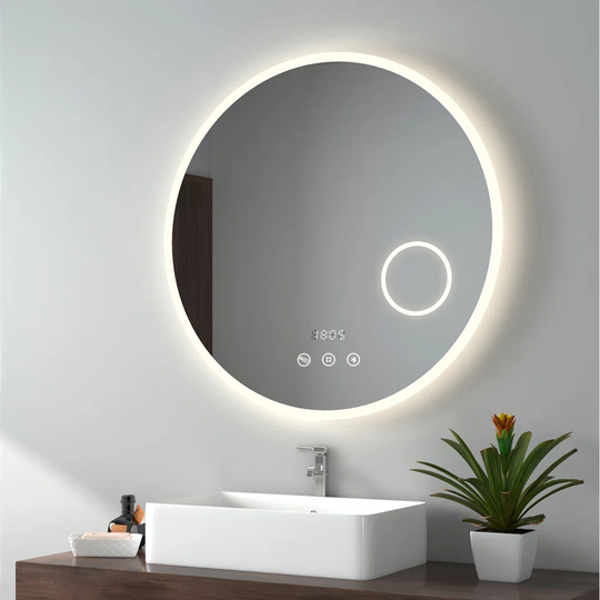 LED Bathroom Mirror with Lighting, 70cm Acrylic Frame, Bathroom Mirror