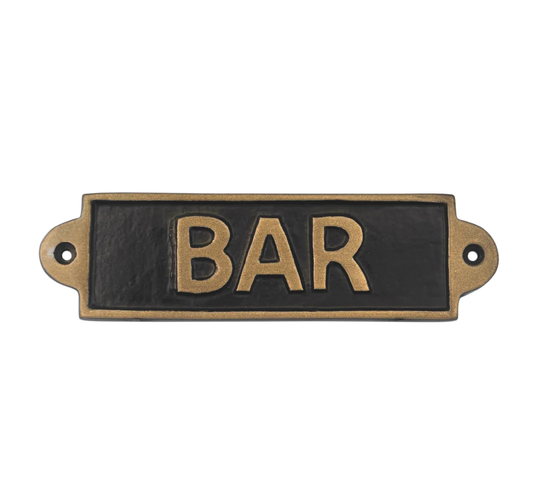 Bar Door Sign
