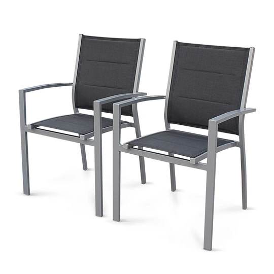 Set Of 2 Aluminium Armchairs