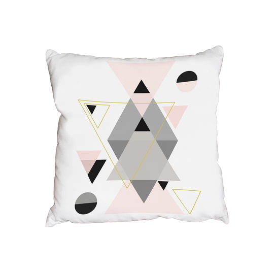 Pink And Grey Shapes Outdoor Cushion