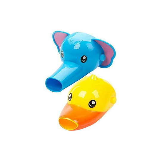 Perlerare - Extension Faucet for Kids Baby Kids - Set of 2 Animal Extension Faucet, Hand Wash Sink (Elephant + Ducks)