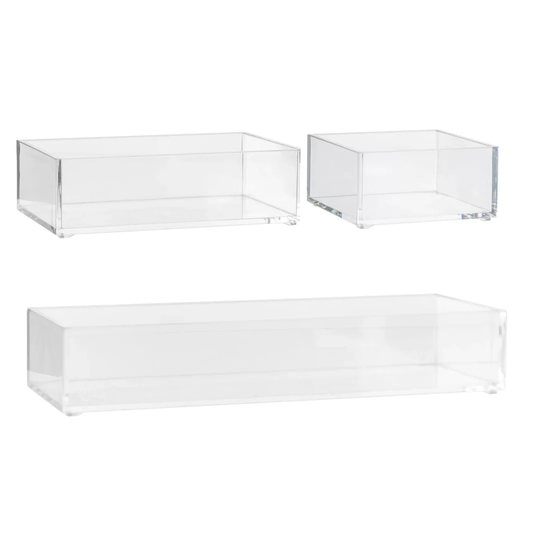 Stackable 3 Piece Drawer Organiser Set